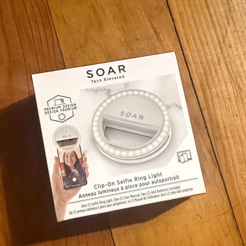 Clip-On Selfie Ring Light - White
